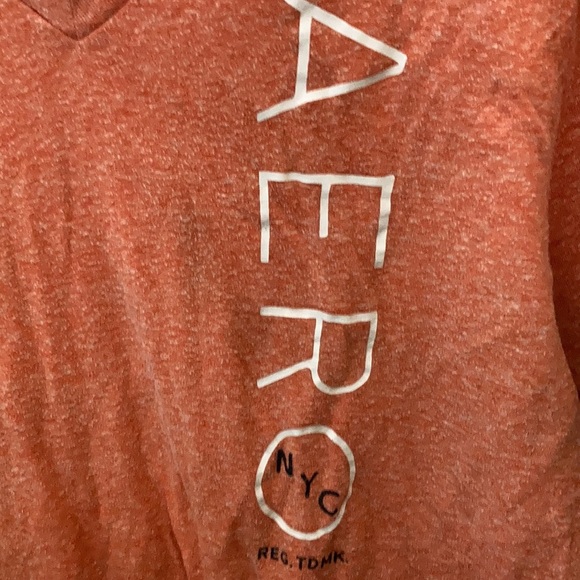 FINAL MARKDOWN AEROPOSTALE slub cotton v neck tee medium - Picture 2 of 3